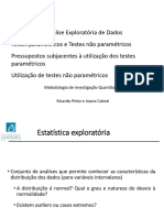 Aula - AnáliseExploratória - TesteParamétricosNãoParamétricos