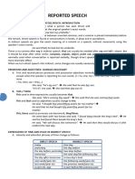 Reported Speech English III, 2023-II