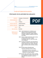 Articulo Informativo 5° Ficha de Trabajo