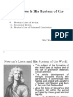 Newton's Laws & His System of The World: Part C