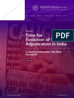 Time For Evolution of Sport Adjudication in India