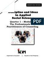 DIASS12 - Q1 - Mod3 - The Professionals and Practitiones of Counseling - v2