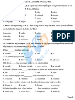 Đề Thi Tuyển Sinh Lớp 10 Môn Tiếng Anh - Nam Định Năm 2023 - 2024 (Chính Thức)