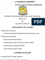 Eee 224 Power System Protection and Control PDF