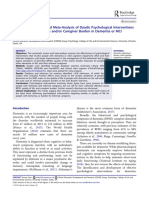 A Systematic Review and Meta-Analysis of Dyadic Psychological Interventions