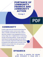 Importance of Community Dynamics and Community Action