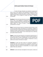 Escala Numérica para Evaluar Avance de Ensayo