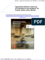 Test Bank For Organizational Behavior Improving Performance and Commitment in The Workplace 7th Edition Jason Colquitt Jeffery Lepine Michael Wesson