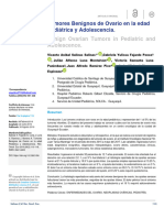 Tumores Benignos de Ovario en La Edad Pediátrica y Adolescencia