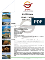 PROFORMA SELVA CENTRAL 7 Días 3 Noches