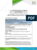 Guia de Actividades y Rúbrica de Evaluación - Unidad 2 - Escenario 3 - Análisis de Las Problemáticas Actuales Del Sector Agrícola Colombiano