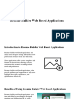 Resume Builder Web Based Applications