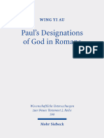 Paul's Designations of God in Romans