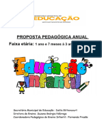 PROPOSTA PEDAGÓGICA ANUAL DA EDUCAÇÃO INFANTIL - 0 A 1 Ano e 3 Meses