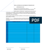 Acta de Reunión para La Entrega Del Informe de Progreso