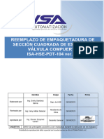 Isa-Hse-Pdt-104 - Reemplazo de Empaquetadura de Sección Cuadrada de Estopa de Válvula Compuerta