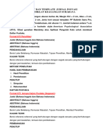 FORMAT DAN TEMPLATE JURNAL INOVASI BDK Surabaya