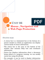 Unit-6 Menus, Navigation and Web Page Protection 