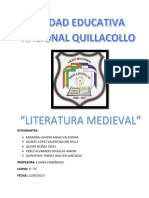 Literatura de La Edad Media o Medieval