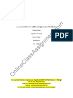 Nurs FPX 4010 Assessment 2 Interview and Interdisciplinary Issue Identification