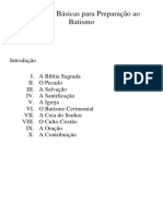 Instruções Básicas para Preparação Ao Batismo