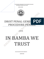 DROIT PENAL ET PROCEDURE PENALE Sénégal