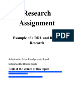 Research Assignment (RRS and RRL)