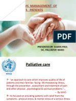 Symptoms Management of Palliative Patients