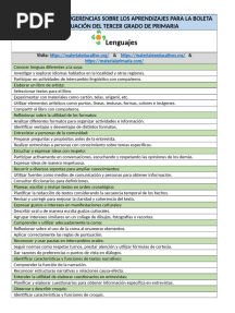 Observaciones Sugerencias Boleta 3 Er Grado NEM