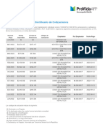 Certificado de Cotizaciones