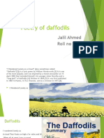 Poetry of Daffodils: Jalil Ahmed Roll No # 15