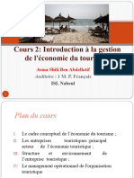 Cours Intro À La Gestion de L'économie Du Tourisme Chap1 Cadre Conceptuel