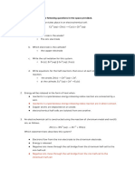 Chemistry Worksheet 20.1