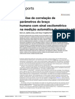 Análise de Correlação de Parâmetros Do Braço Humano Com Sinal Oscilométrico Na Medição Automática Da Pressão Arterial