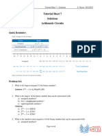 Tutorial 7 Solutions