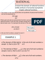 Determinet The Domain of Rational Functions Identify Vertical or Horizontal Asymptotes Graphs Rational Functions