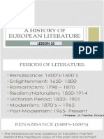 History of European Literature 