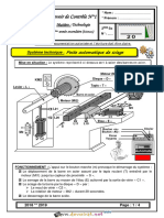 Devoir de Contrôle N°1 - Technologie - Poste Automatique de Sciage - 2ème Sciences Exp (2018-2019) MR Raouafi Abdallah