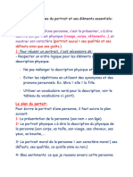 Faire Le Portrait D'une Personne, C'est La Présenter, C.à.dire Décrire Son Portrait Physique Et Montrer Son Caractère