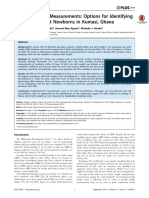 Anthropometric Measurements Options For Identifying Low Birth Weight Newborns in Kumasi, Ghana