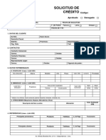 Ficha de Solicitud de Linea de Credito 