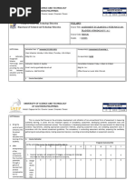 EDU 216-Assessment in Learning 2 With Focus On TM - Syllabus PDF