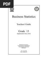 Grade 13 Business Statistics (2018)