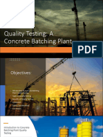 Batching Plant - Cement & Concrete Quality Test