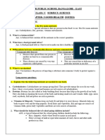 Delhi Public School Bangalore - East Class: V Subject: Science Chapter-5 Good Health (Notes) Short Answer Questions: 1