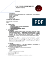 5to de Sec. Estructura de Perfil de Proyecto Productivo