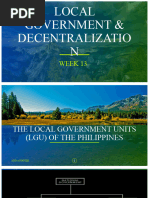 Week 13 - Local Government and Decentralization