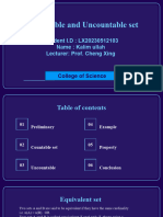 Countable and Uncountable Set