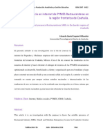 Óptima Presencia en Internet de PYMES Restauranteras en La Región Fronteriza de Coahuila