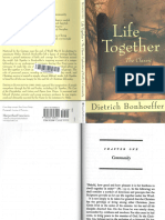 Reading - Life Together Dietrich Bonhoeffer